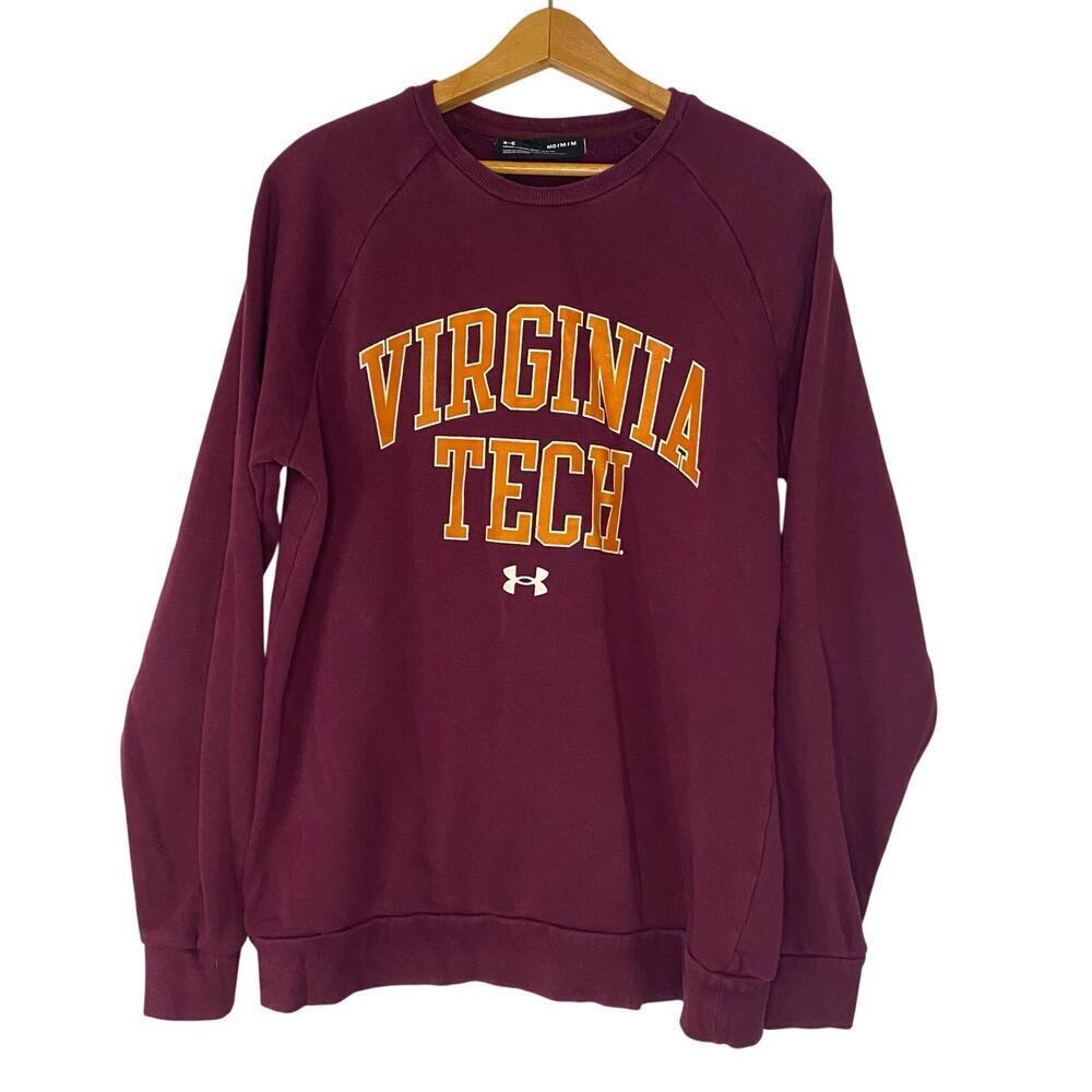 Virginia Tech Under Armour Crew Neck College Pull Over‎ Sweatshirt Size Medium